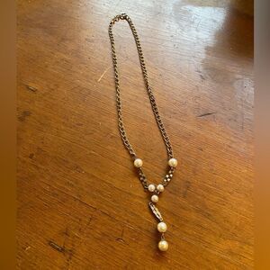 Vintage Gold and Pearl Necklace